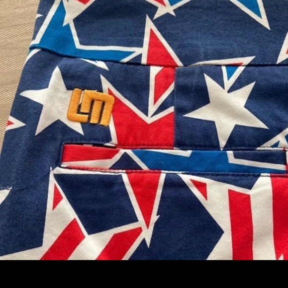 LOUDMOUTH RED, WHITE AND BLUE STARS GOLF SKORT Size 8 - Picture 2 of 5